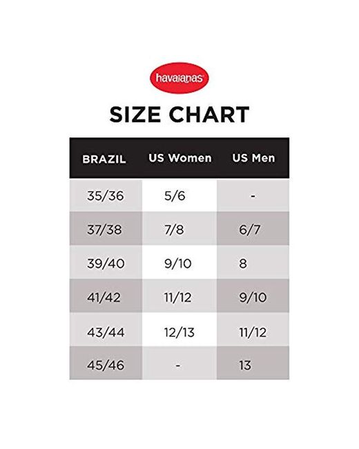 havaianas us size chart