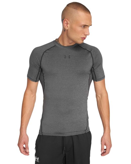 Under Armour Ua Heatgear Armour Short Sleeve Compression Shirt Lg Gray for men