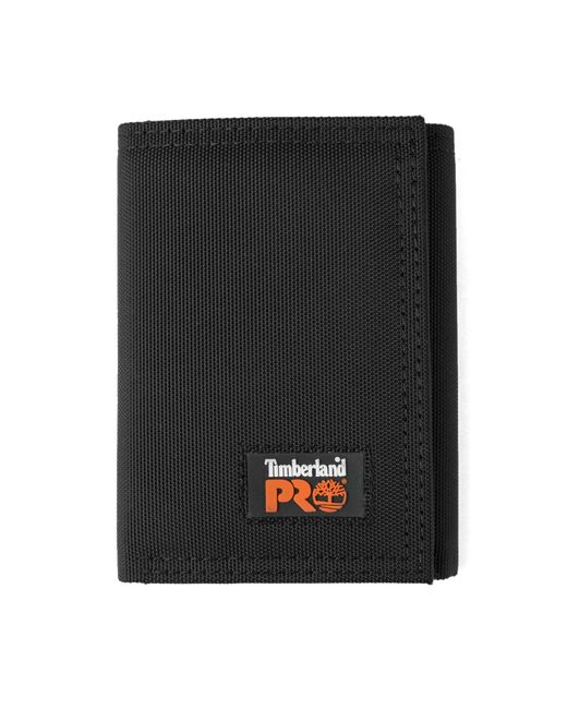 Timberland PRO Cordura Velcro Nylon RFID Trifold Wallet With ID Window Geldbörse in Black für Herren