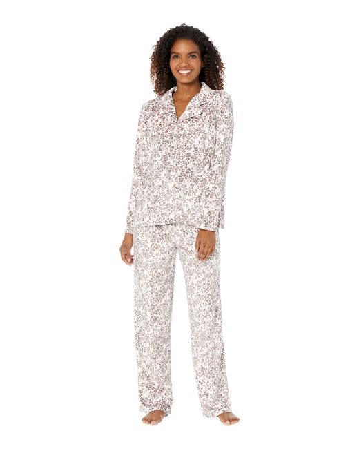 Lacoste Karen Neuburger Womens Long Sleeve Minky Fleece Girlfriend Pj With  Socks Pajama Set in White | Lyst