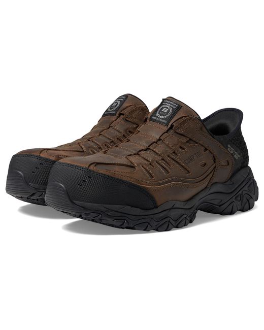 Skechers Black Holdredge Ryker Hands Free Slip-in Construction Shoes for men