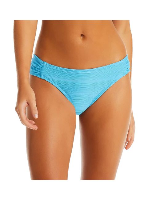 Jessica Simpson Blue Standard Side Shirred Bikini Bottom