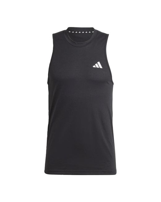 Adidas Black Big Tall Training Essentials Feel Ready Logo Sleeveless Tee for men