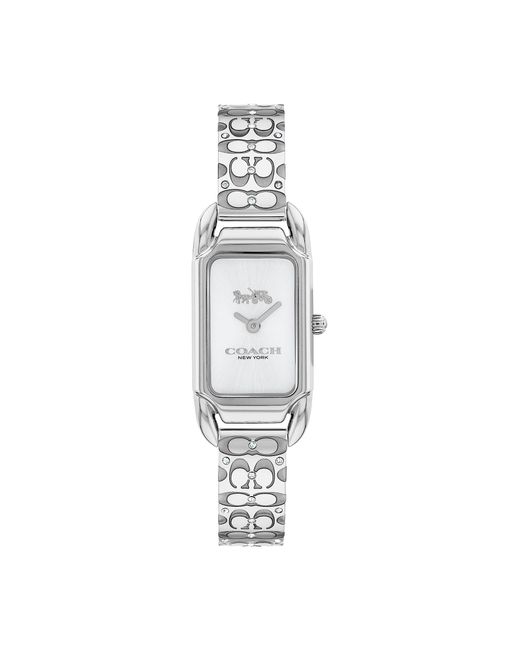 COACH White Cadie Watch | Quartz Movement | Timeless Elegance With Iconic Motif | Timepiece For Everyday Wear And Special Occasions |