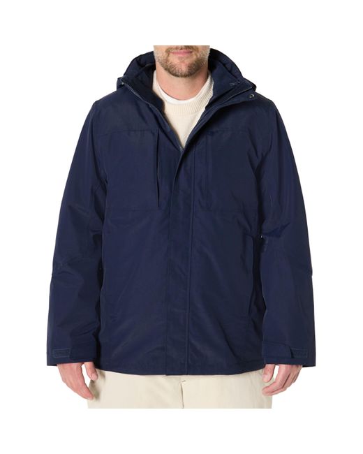 Amazon Essentials Water Resistant 3 In 1 Snow Jacket in Blue for Men ...