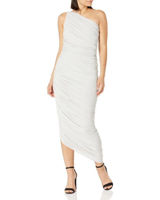 Norma Kamali Womens Diana Gown Cocktail Dress in White - Lyst