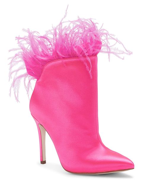 Jessica Simpson Prixey Boots Neon Pink Satin 5 - Lyst