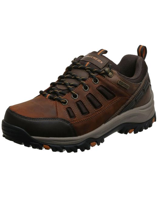 Skechers Leather Relment-semego Waterproof Hiker Lo Hiking Shoe in Dark  Brown (Brown) for Men - Save 84% | Lyst