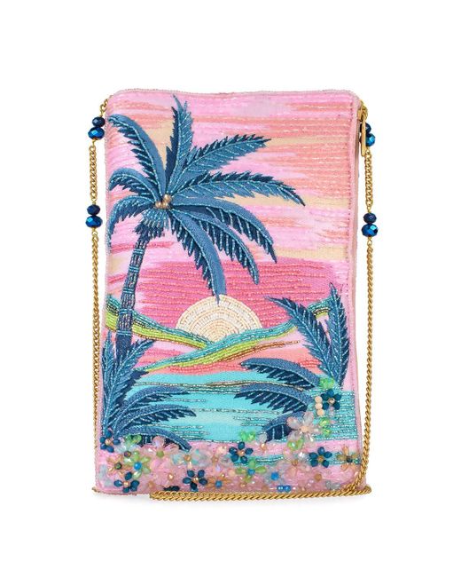 Mary Frances Blue Island Time Mini Crossbody Handbag