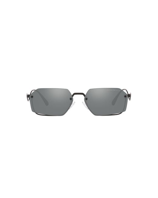 Emporio Armani Ea2136 Rectangular Sunglasses in Black | Lyst