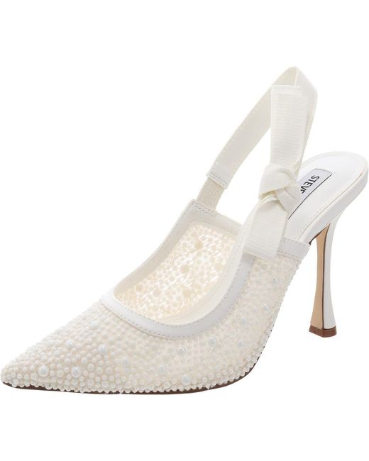 Steve Madden White Bri Pump