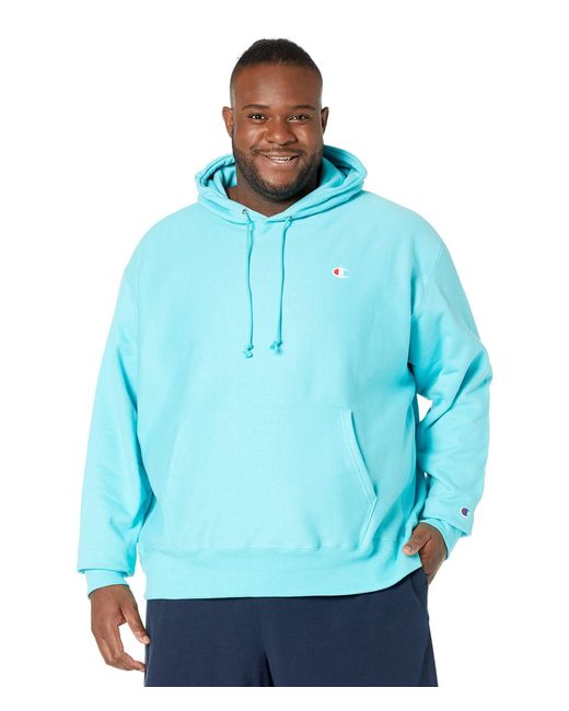 Champion , Reverse Weave Pullover Hooded Sweatshirt, Best Comfortable Hoodies For , Left Chest C, Aquarelle Blue Light-y06145, 3x-large for men