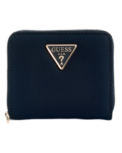 Guess Blue Eco Gemma Small Zip Around Wallet