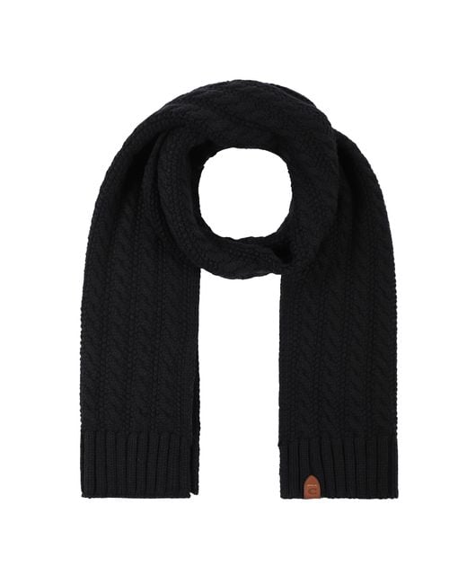 COACH Black Cable Scarf for men