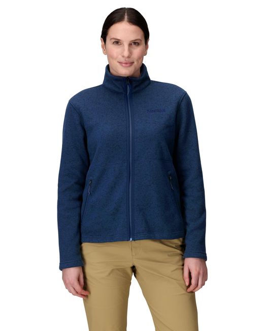 Marmot Blue Drop Line Full Zip Sweater Knit Jacket