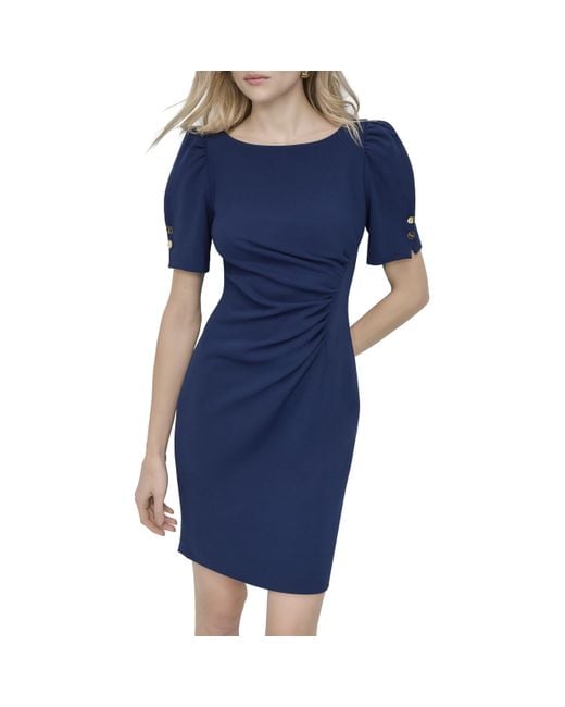 DKNY Women's Ruched Sheath Dress - Open Sleeve Midi Dress For Work & Evening - View #6