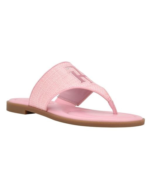 Tommy Hilfiger Pink Monta Flat Sandal