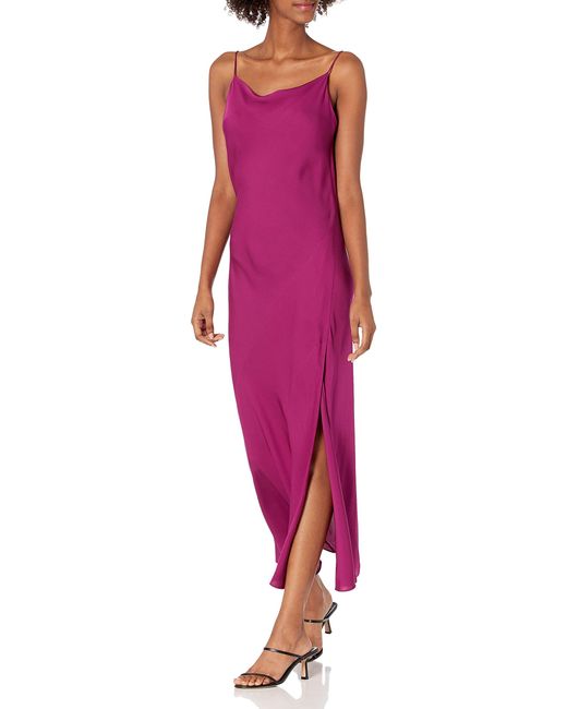 Theory Sleeveless Draped Back Maxi Dress in Electric Pink (Pink) - Save ...