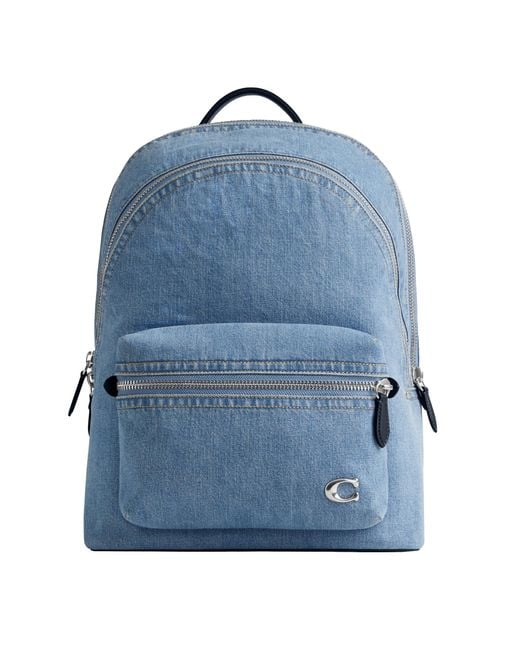 Coach on sale blue backpack