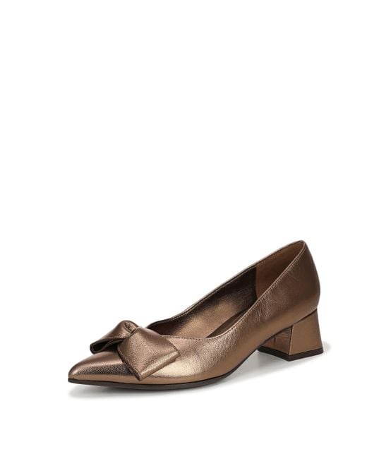 Naturalizer Brown Mavis Pump Old Gold Leather 9.5 W