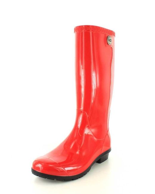 ugg rain boots red