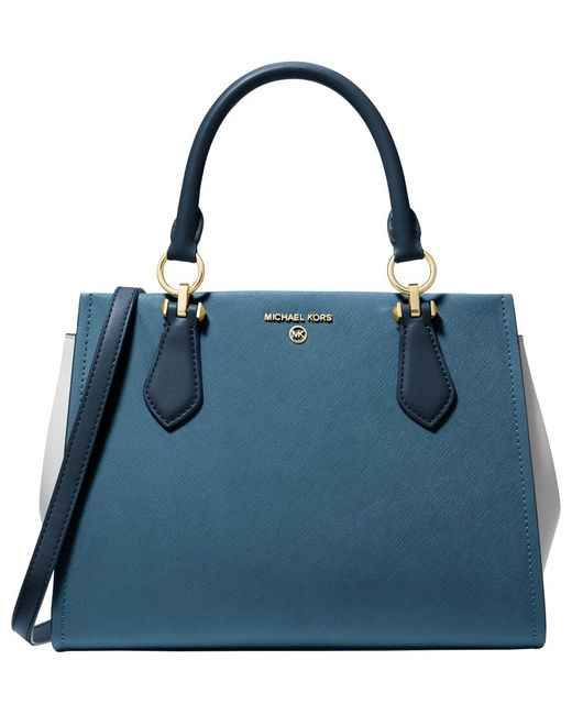 Michael Kors Blue Marilyn Medium Satchel