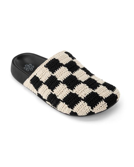 The Sak Black Bolinas Clog In Crochet And Leather