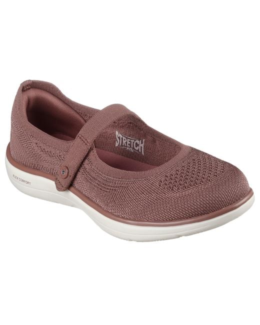 Skechers Purple On-the-go Flex Radiant-sweet Pea Mary Jane Flat