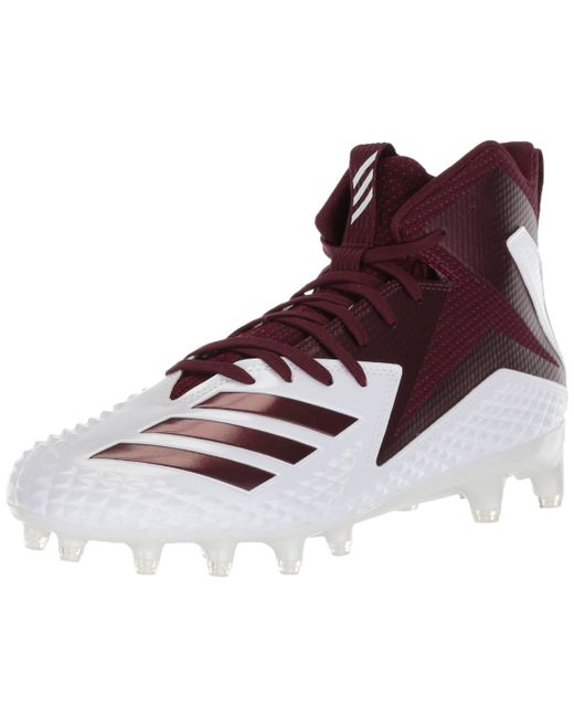 adidas Synthetic Freak X Carbon Mid Football Shoe, White Maroon, 16 M ...