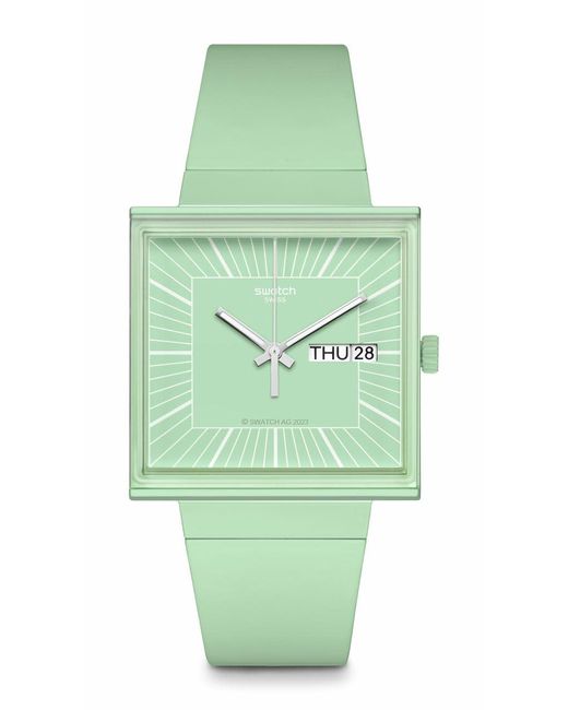 Swatch Casual Watch Green Bioceramic Quartz What If?...mint