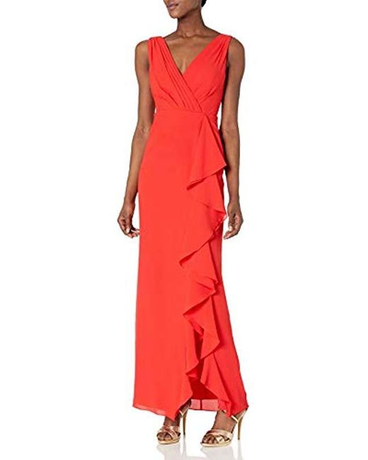 aidan by aidan mattox strapless crepe gown