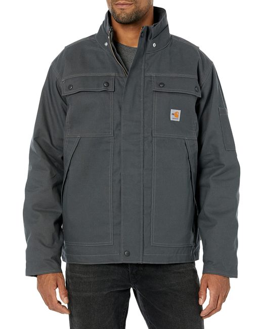 Carhartt Gray Big & Tall Flame Resistant Full Swing Relaxed Fit Quick Duck Insulated Coat for men
