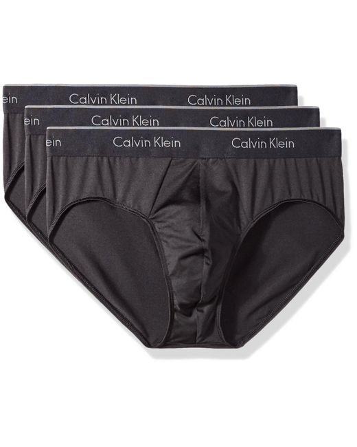 Calvin Klein Microfiber Stretch Multipack Briefs in Black for Men | Lyst