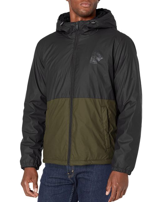 Dockers The Bryce Stretch Sherpa Lined Waterproof Rain Jacket in Black