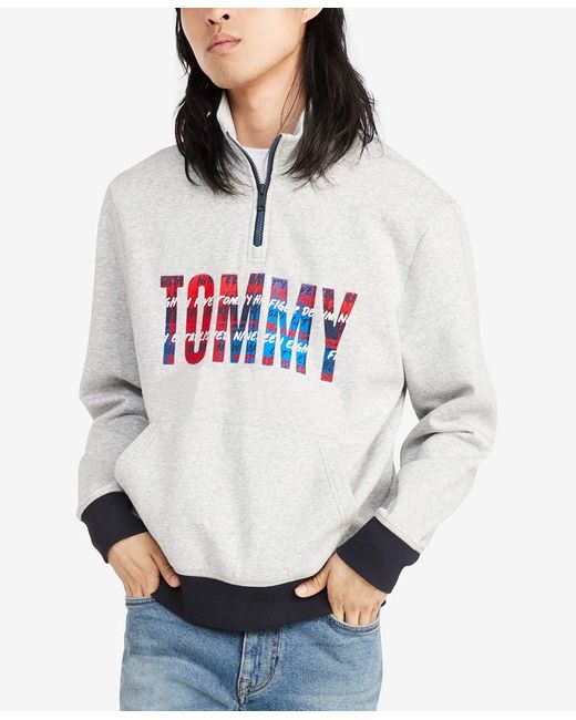 tommy hilfiger half zip sweatshirt