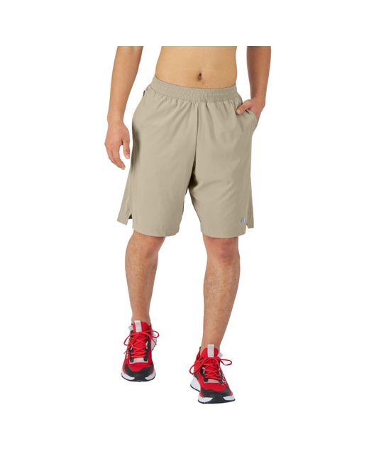 Champion Natural , Mvp, Moisture Wicking, Gym , Athletic Shorts, 9", Arctic Cold Beige Hd C Logo, X-large for men