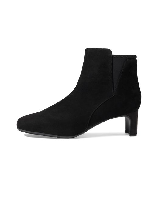 Clarks Kyndall Faye Suede Boots In Black Standard Fit Size 5
