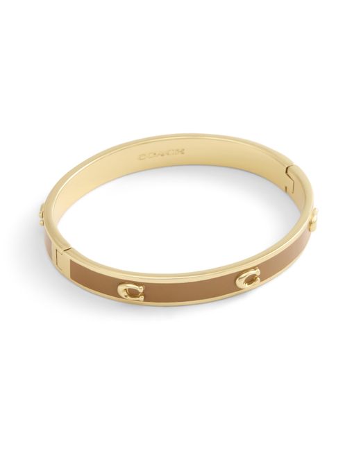 COACH Metallic Signature C Enamel Bangle Bracelet
