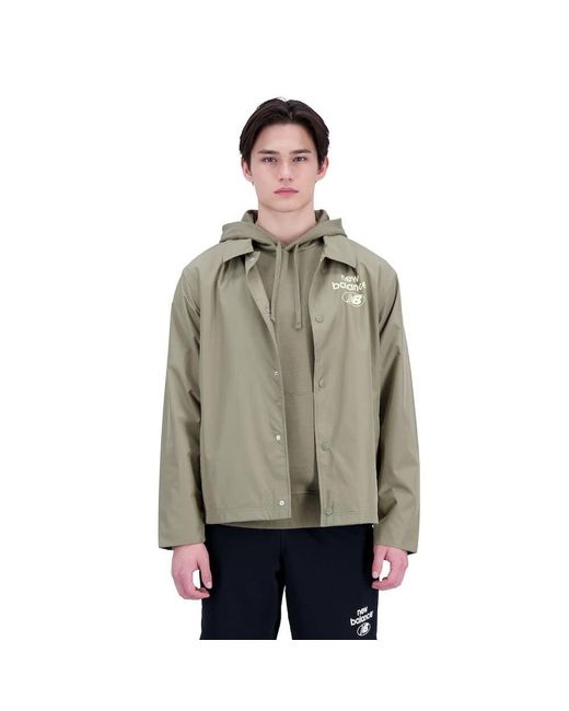 New Balance Gray Eential Reiagined Woven Jacket for men