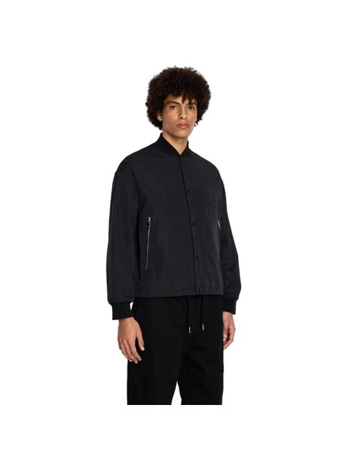 Emporio Armani Black A | X Armani Exchange Coated Nylon Shirt Jacket Bomber for men