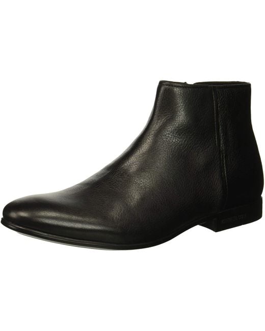 kenneth cole black leather boots