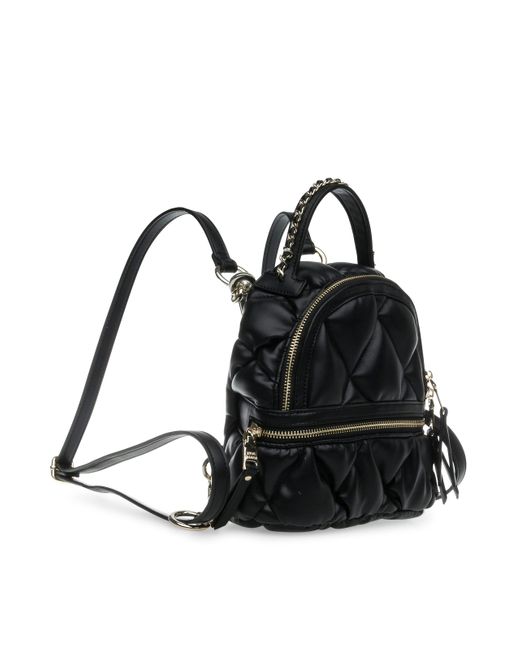 Steve Madden Black Quelle Quilted Mini Backpack