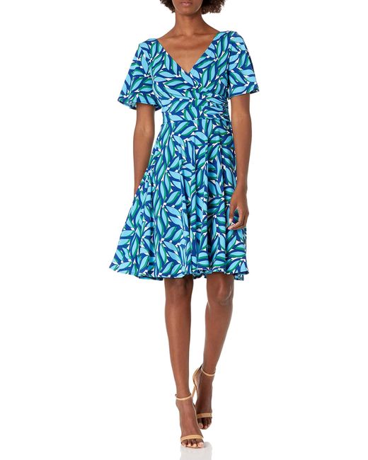 Maggy London Flower Eyelet Dress in Blue Lyst