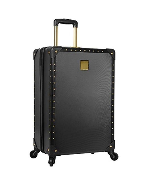 Vince Camuto Jania 3 Piece Spinner Luggage Set In Black/gold