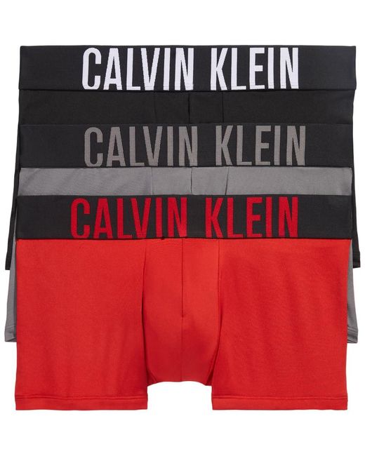 Calvin Klein Red Intense Power 3-pack Low Rise Trunk for men