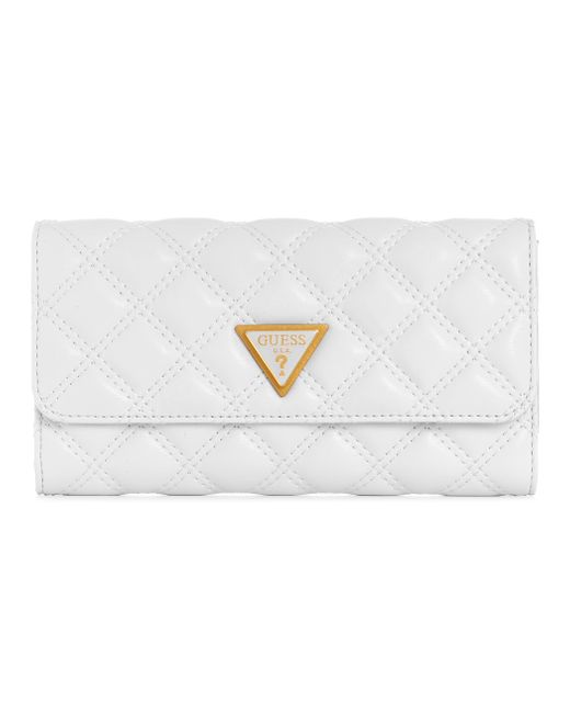 Guess Giully Multi Clutch Wallet in White | Lyst