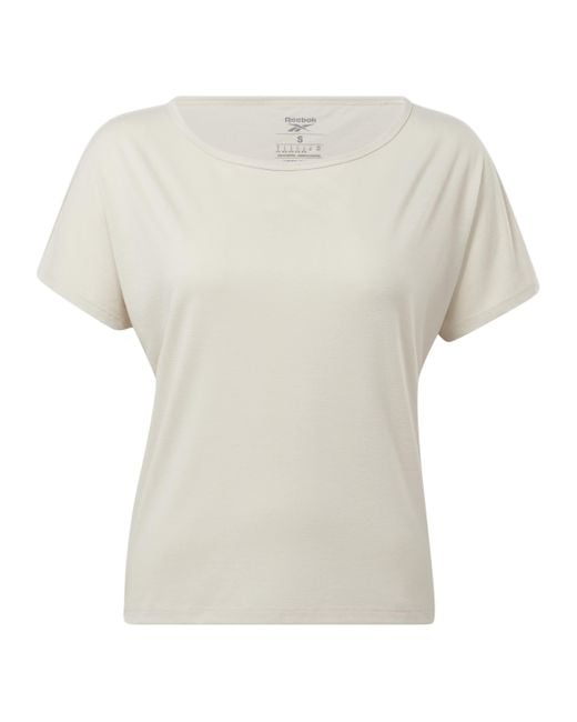 Core 10 White By Reebok Plus Size Yoga-inspired Short Sleeve Crop Tee