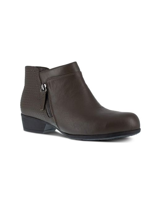Rockport Brown Works Carly Alloy Toe Work Bootie S Oxford 7 Bm Us Charcoal