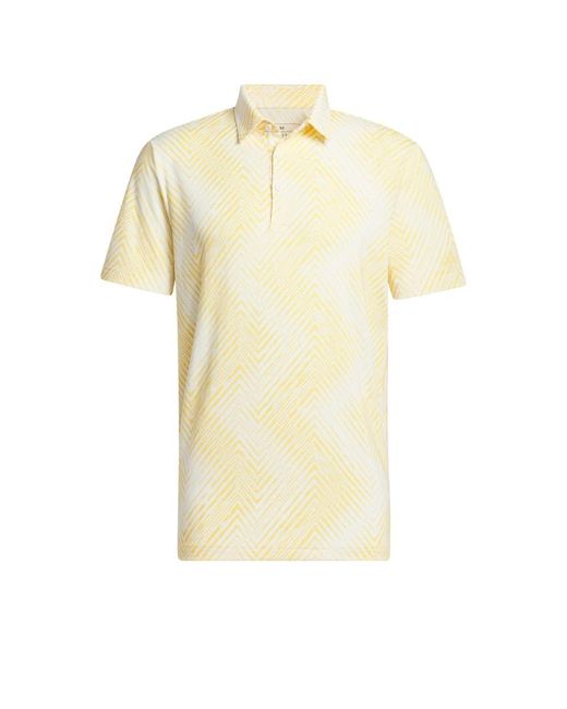 Adidas Yellow Ultimate365 Allover Print Golf Polo Shirt for men