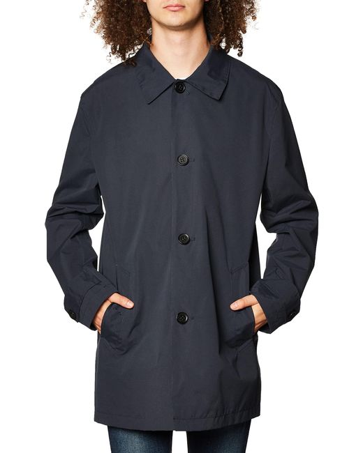Cole Haan Blue Signature Classic Stand Collar Rain Jacket for men